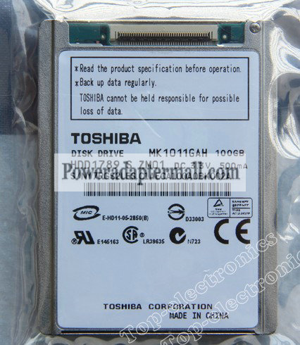 1.8"100GB TOSHIBA MK1011GAH Hard Drive for DELL D430